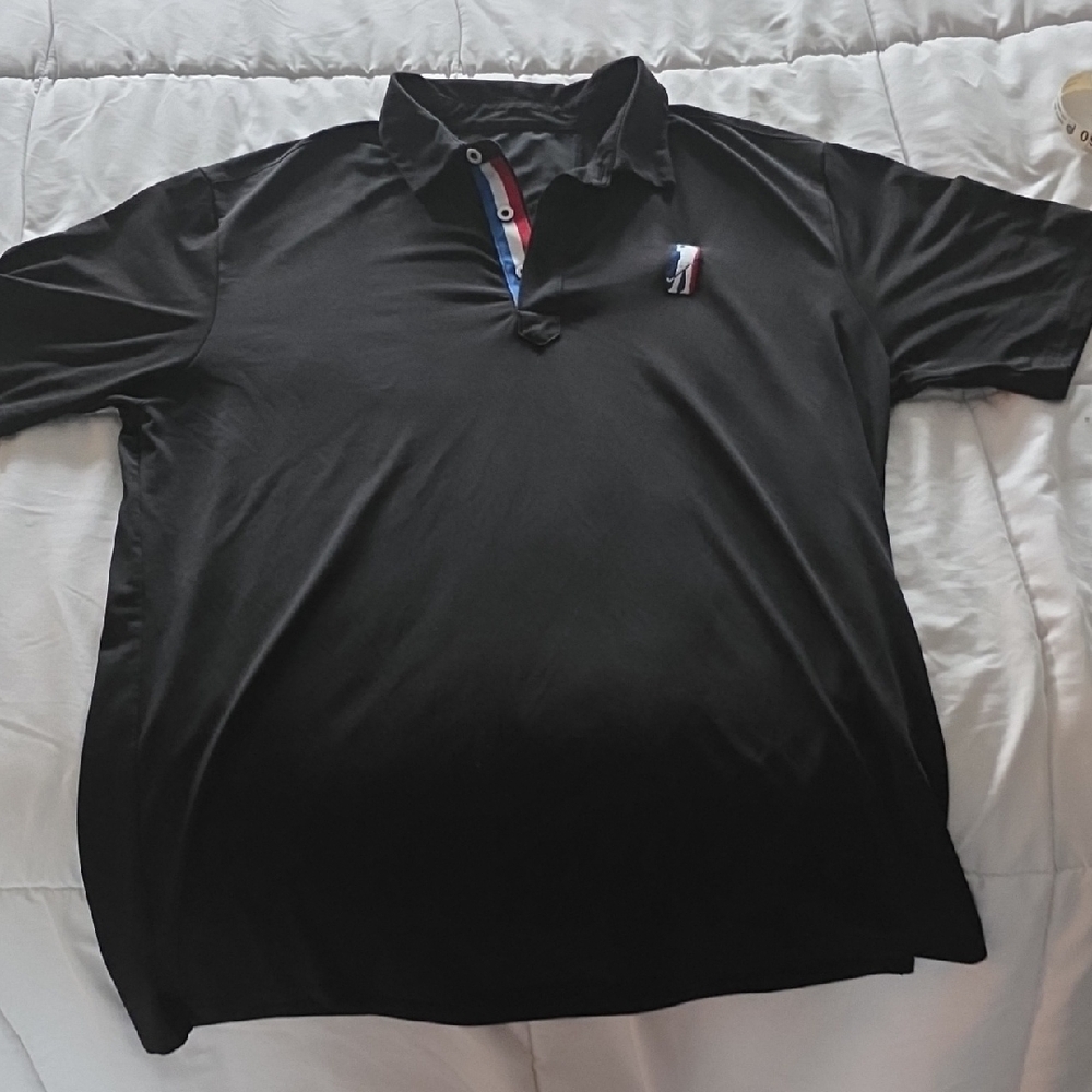 Classic Black Polo Shirt with Accent Details